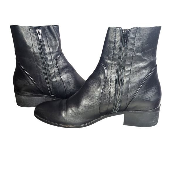 Intentionally Blank Nancy Ultra Soft Black Leather Ankle Boots Zip Spain US 10 - Picture 4 of 10